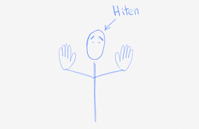silly illustration of Hiten Shah